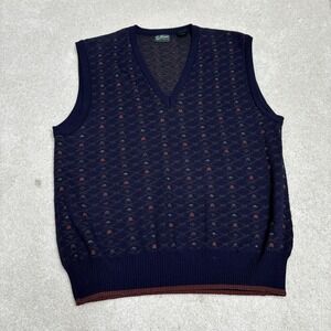 Maglificio Florence Sweater Vest Mens Medium Multicolor Merino Wool V-Neck Italy